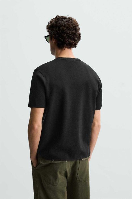 Футболка ZARA Man Relaxed fit knit T-shirt! Новая с бирками! Размер L