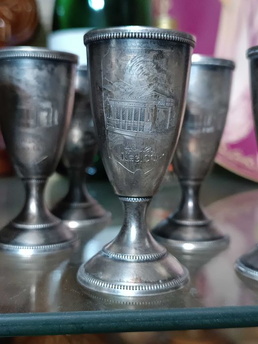 Рюмки серебряные ГАТОБ Алма-Ата 40 лет Каз ССР