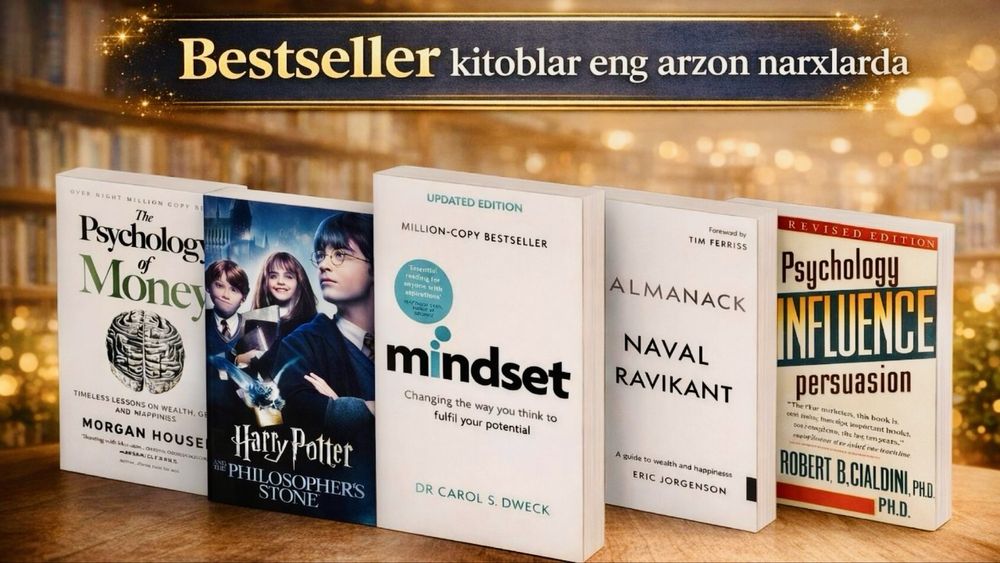 Inglizcha bestseller kitoblar optom narxda