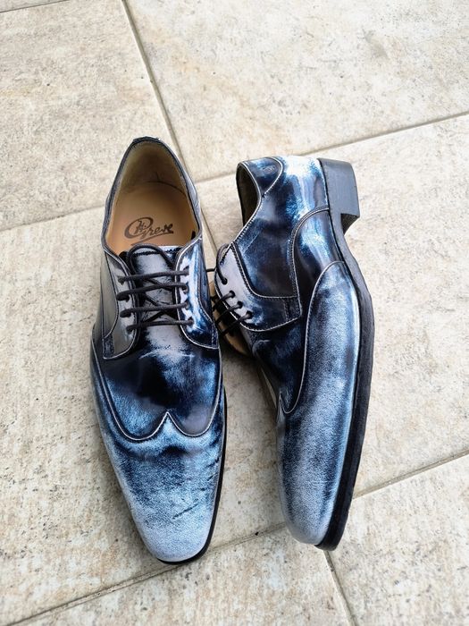 Pantofi de piele naturala culoare  albastru mărimea 41