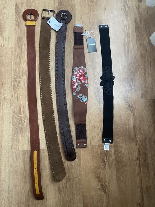 Тъмно кафяв кожен колан Esprit. Състав: 100 % телешка кожа.