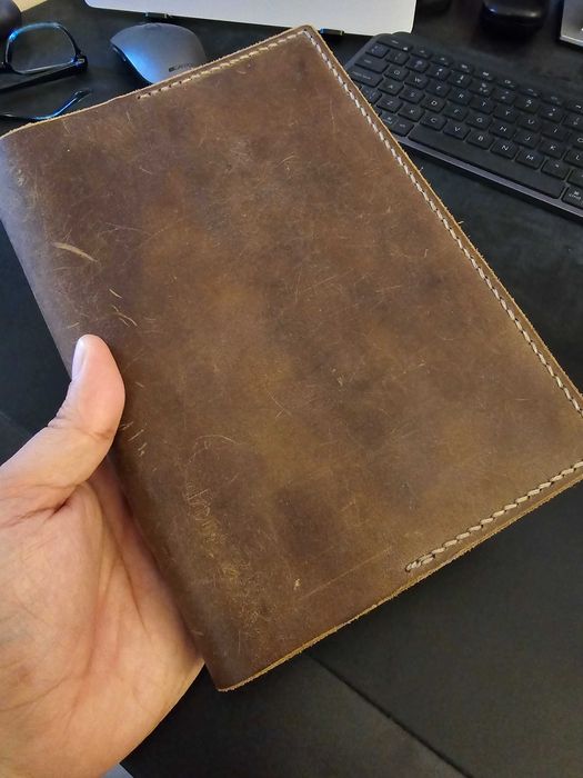 Кожен тефтер, естествена кожа