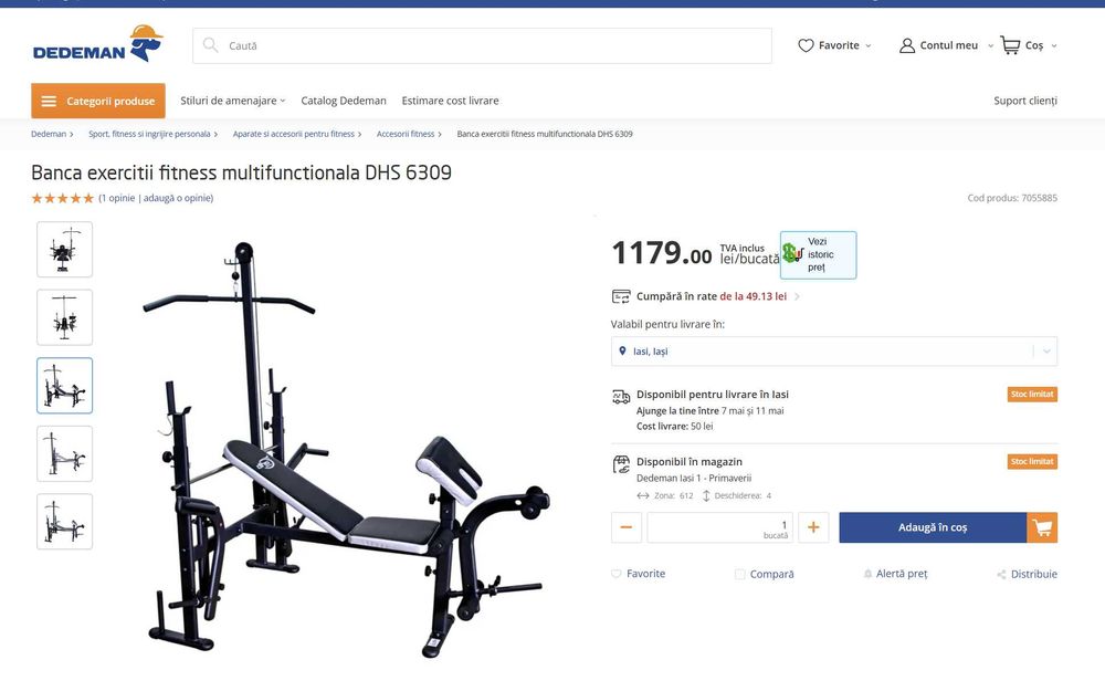 Banca Forta Exercizii Fitness Multifunctionala DHS 6309