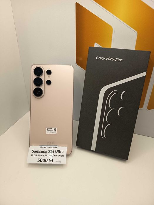 Samsung S26 Ultra 5G 12GB RAM/512GB/Pink Gold/Bateria 100% (16 cicluri)/Cutie ID10719