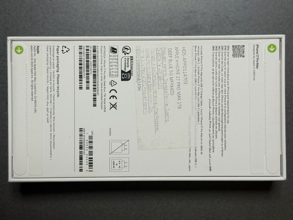 IPhone 17 Pro Max 1 tb