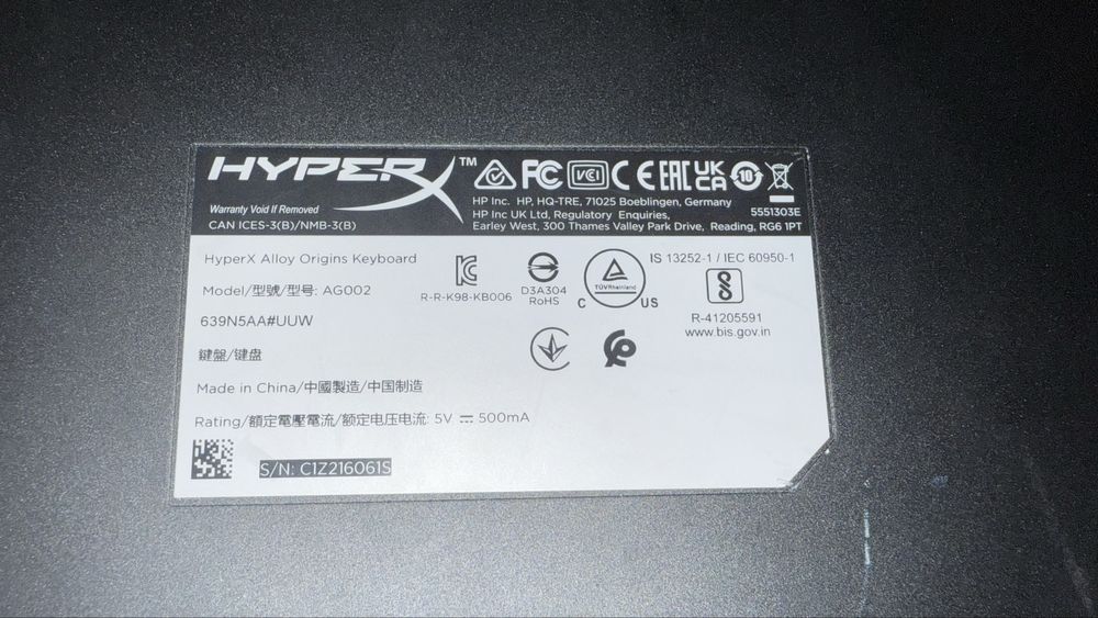 Tastatura gaming mecanica HyperX Alloy Origins PBT RGB, switch HX Red - Linear, soft NGENUITY, 100% anti-ghosting