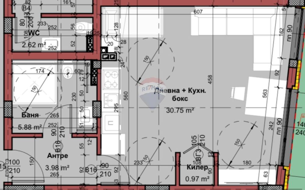 Едностаен апартамент за продажба в кв. Изгрев Т3792