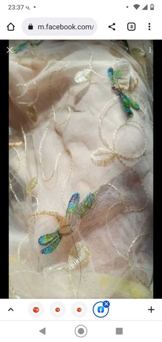 Пола тюл и подплата в светъл прасковен цвят- лично предаване София