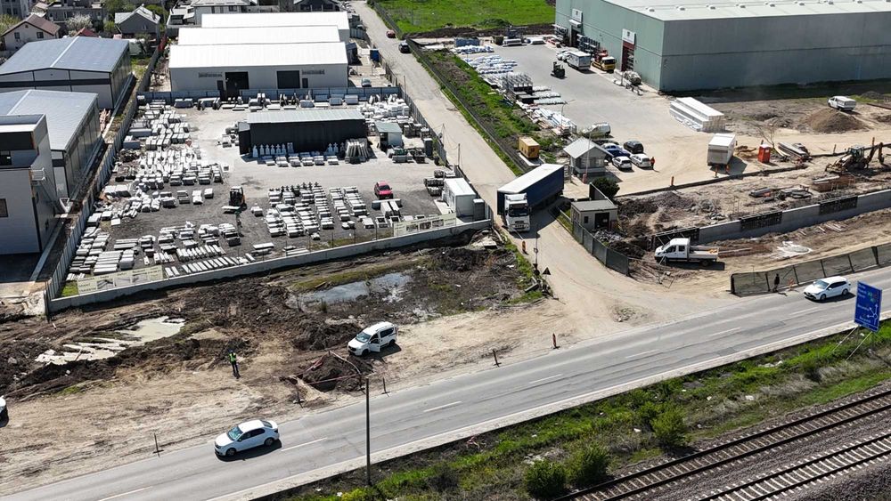 De vanzare hală NOUĂ 400 mp + teren 1000 mp | Acces TIR | 100 m Centură | Bragadiru