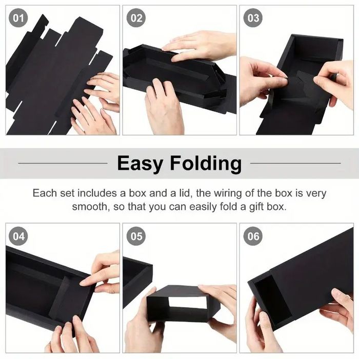 Черные подарочные коробки 23 х 13 см