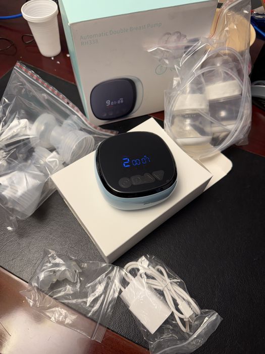 Pompa de san dubla electrica albastru NOU