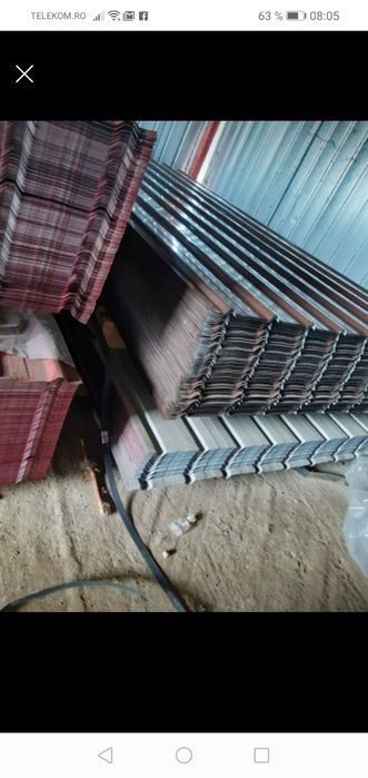 Tabla cutata colorata și zincata