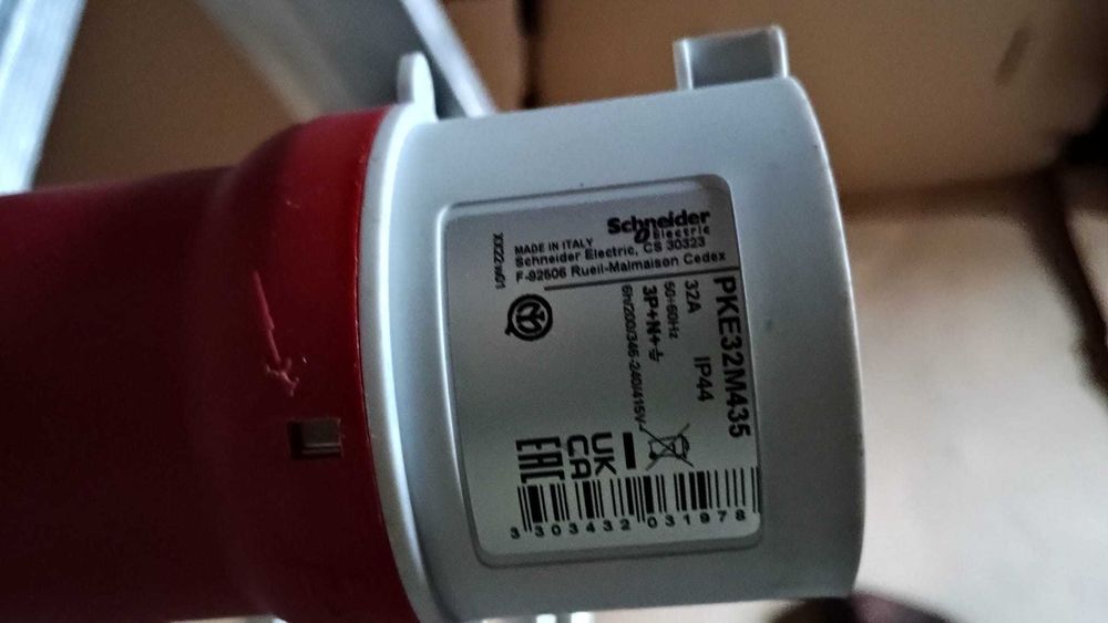 Cablu electric  din cupru MYYM/H05VV-F 5X4   - 38 metri cu fisa mobila industriala Schneider tata de 32A