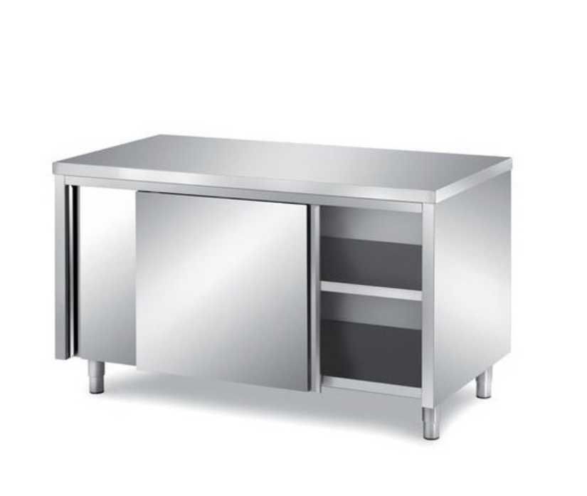 Masa inox horeca tip dulap cu usi glisante 100 -200cm NOI cu FACTURA