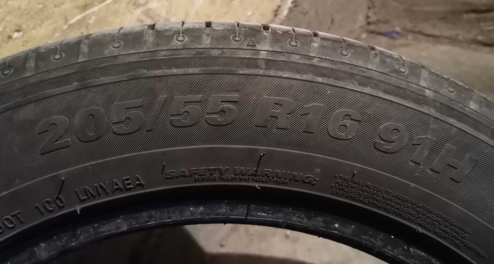 Продавам 4 броя Летни Гуми 205.55.16 на 1 сезон дот 2019 KUMHO