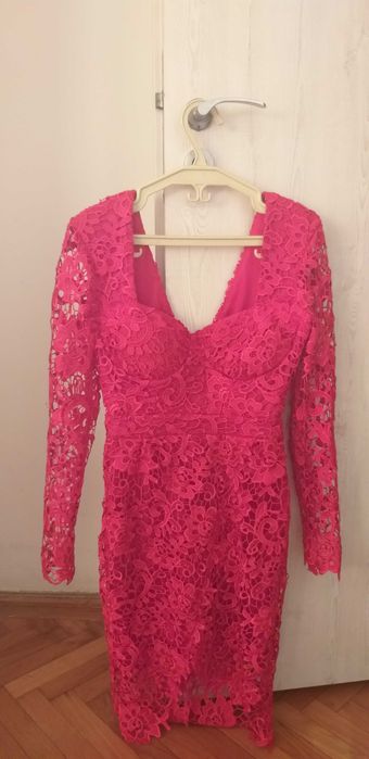 Rochie superba de ocazie din dantela rosie  de matase Atmosphere 36/38