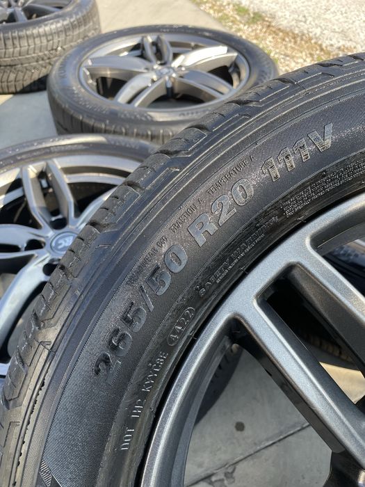 Оригинални джанти Brock 5x127 20’’ 8.5J с гуми 265/50R20 7mm dot22 Grand cheroke Durango