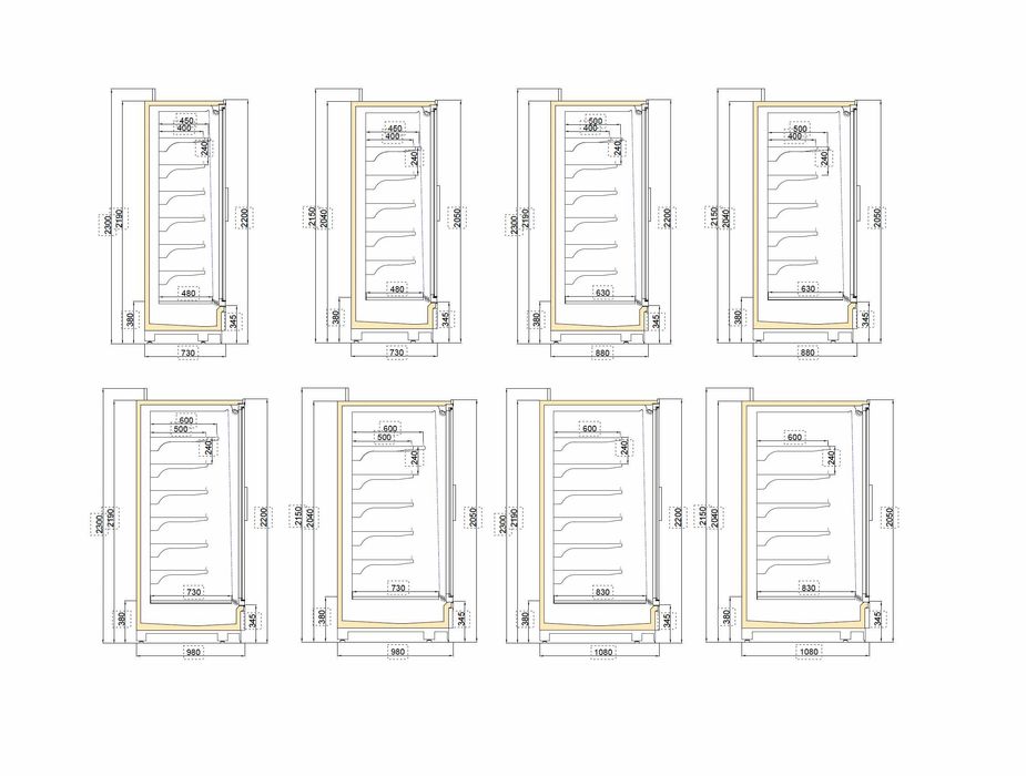 Vitrina Frigorifica Supermarket 7,60m / 12 usi/ Agregat Extern / Nou