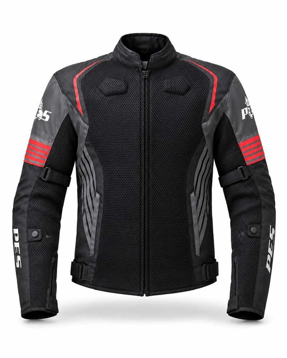 Geacă Moto de Vară PES Grand Air 2.0 cu Protecții CE Level 2 | Certificare AA, Rosu