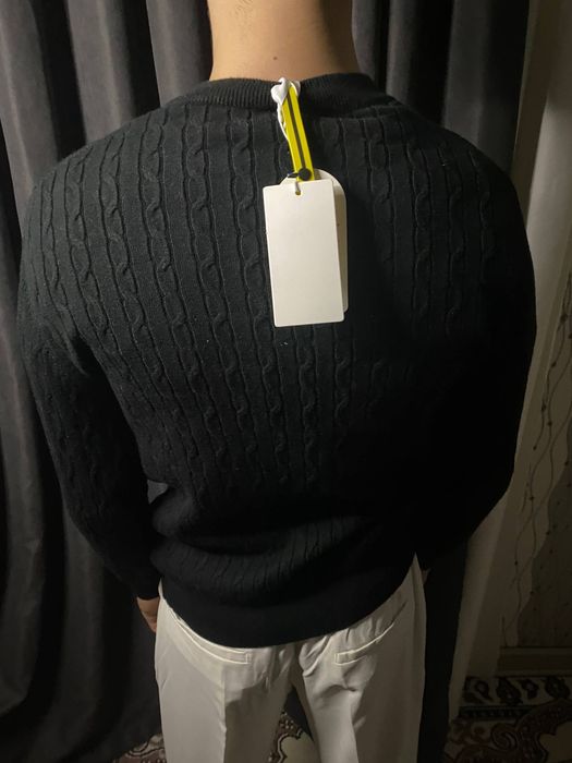 Кофта поло чёрная и синяя