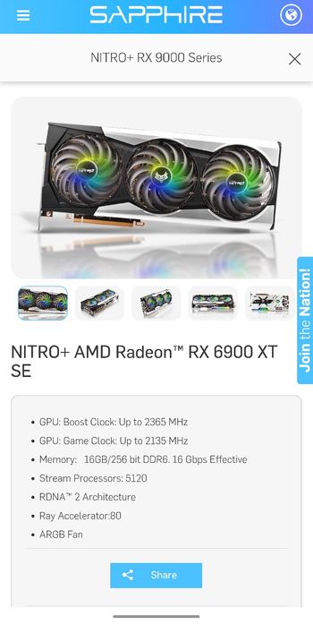 Sapphire 6900 xt se oc edition