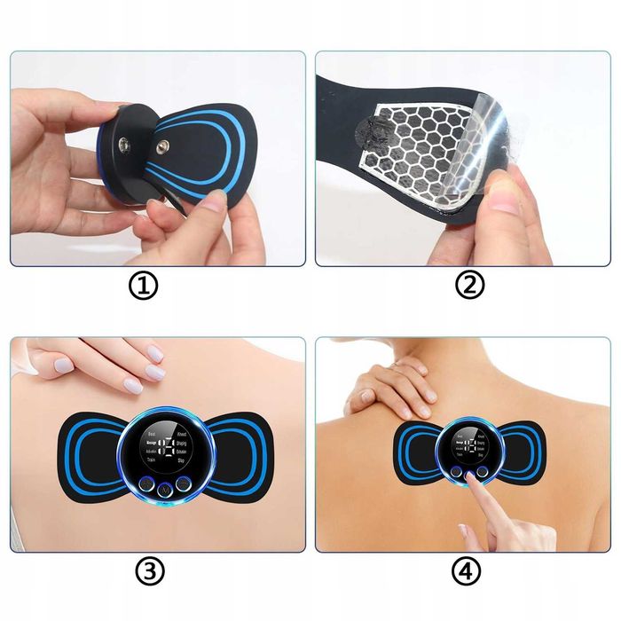 Electrostimulator muscular EMS mini abdomen gat umeri reincarcabil USB