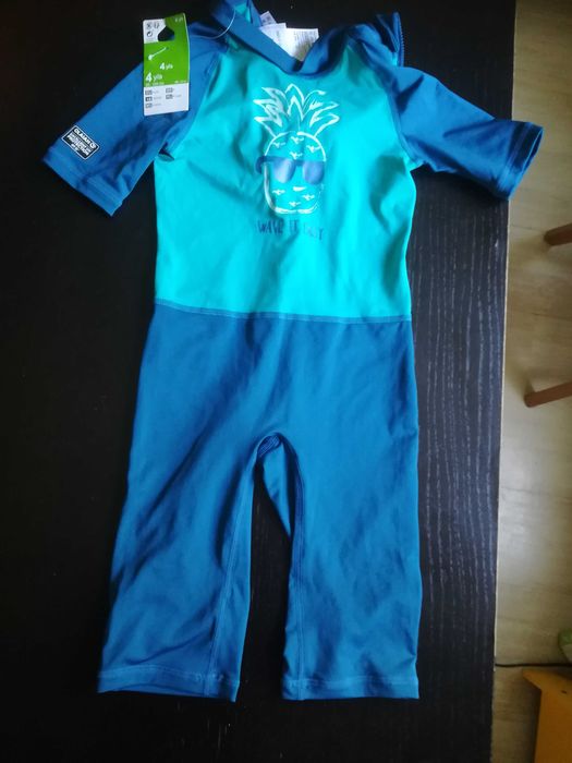 Цял бански с UV защита , 98-104, 4 год, Декатлон НОВ