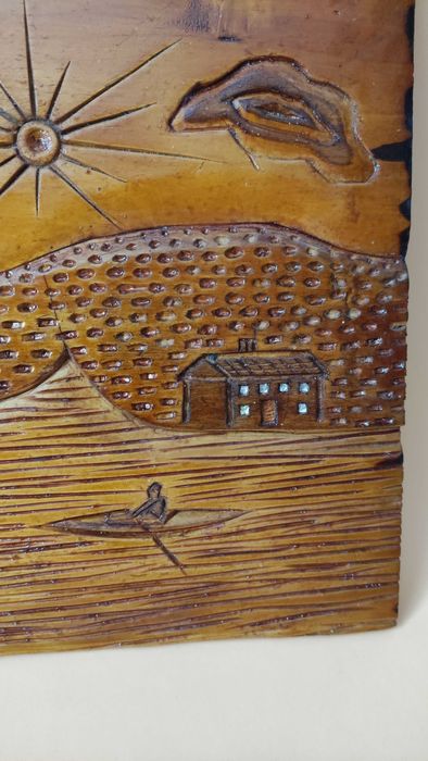 Стенно пано дърворезба ръчна изработка