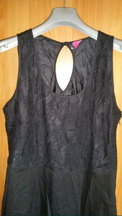 Rochie eleganta neagra dama material lejer black