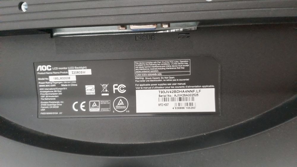 Монитор 19.5 инча