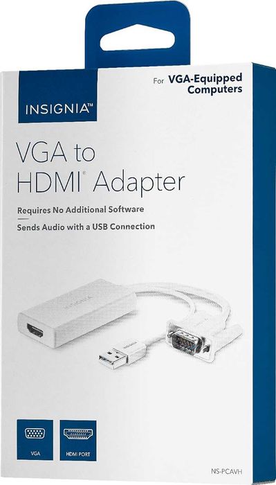 Переходник Адаптер с VGA на HDMI со звуком Insignia