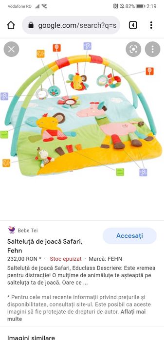 Salteluta de joaca si activitati interactiv bebeluși +husa FEHN