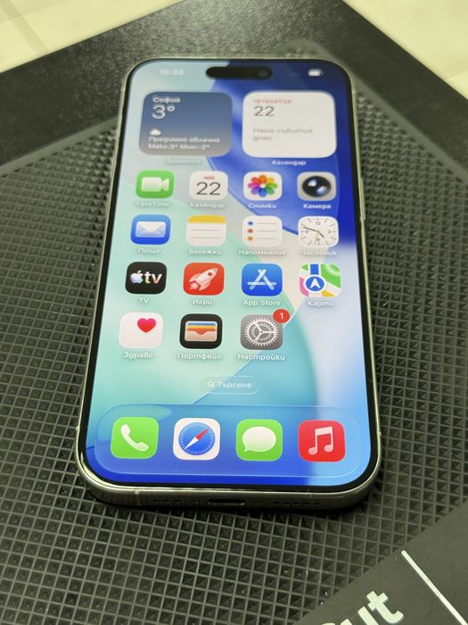 Apple iPhone 15 Pro,White Titanium,256GB*КатоНов*1г Гаранция*