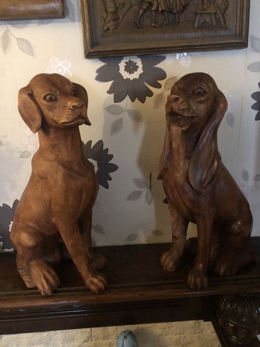 Statuie lemn masiv dimensiune mare