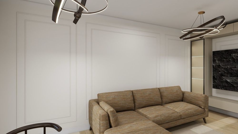 Amenajări decorațiuni interioare premium cu baghete si riflaje de lemn