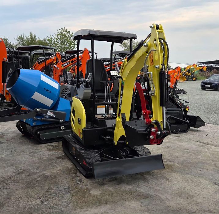 Miniexcavator Lubeck W183-Nou-Motor Diesel 24 CP-Plata in Rate/Leasing