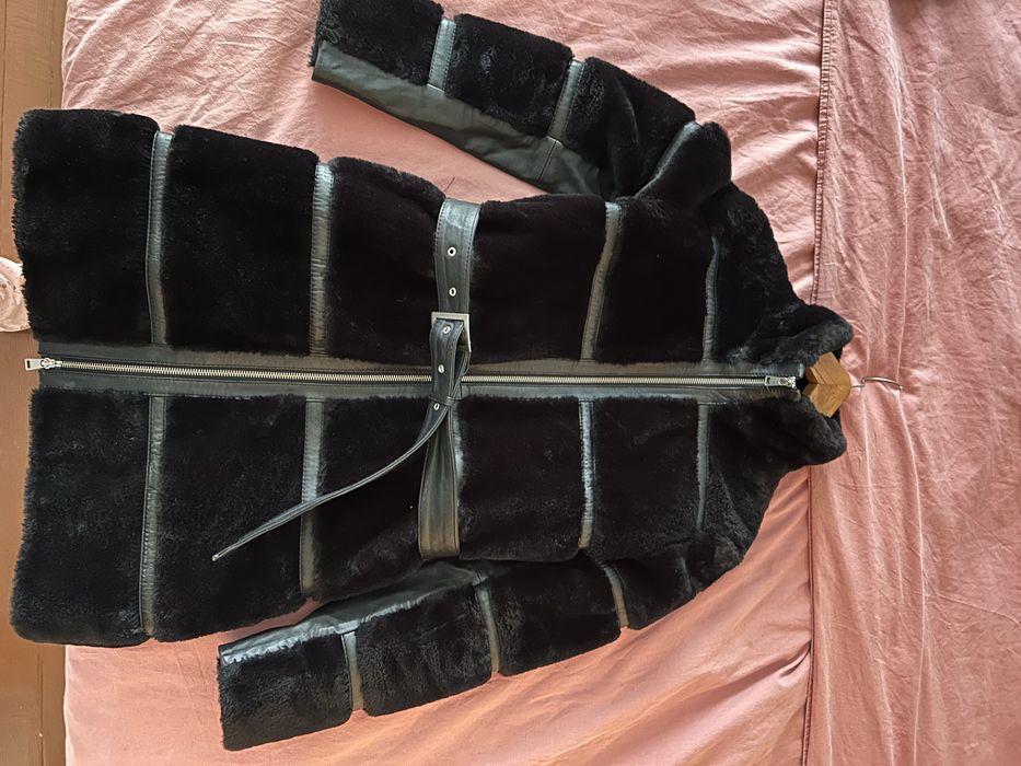 Палто с естествен косъм