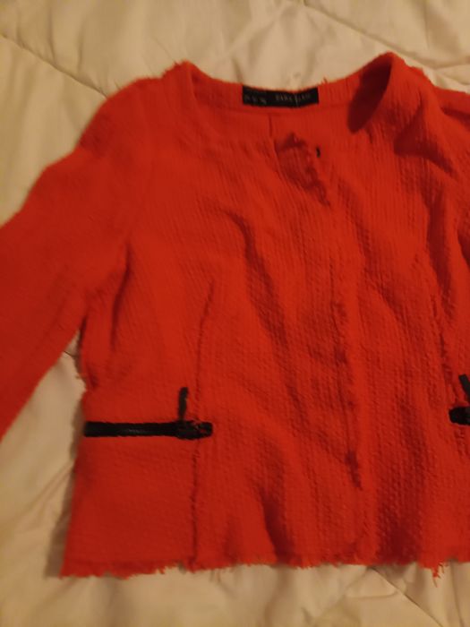 Sacou portocaliu Zara de femei marimea M