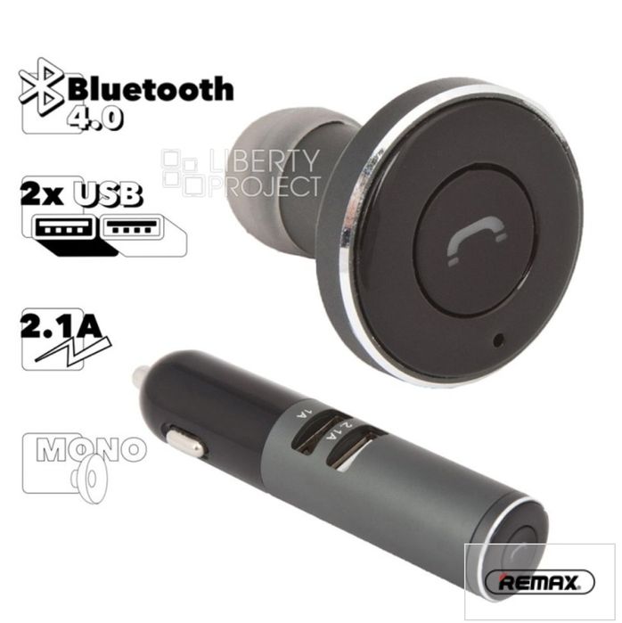 Bluetooth-гарнитура Remax RB-T11C, чёрно-серый.
