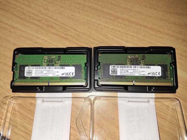 Ram: Micron 8GB DDR5 PC5-4800B sodimm laptop