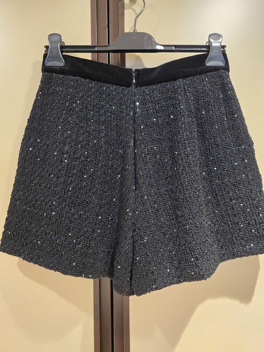 Elisabetta Franchi  tweed and velvet shorts