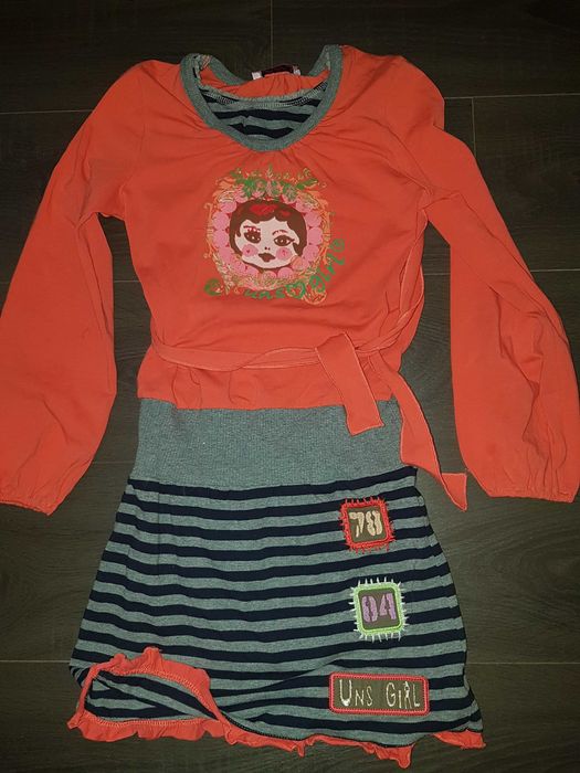 Рокля на unsea girl и пуловер Waikiki за 134-140 см