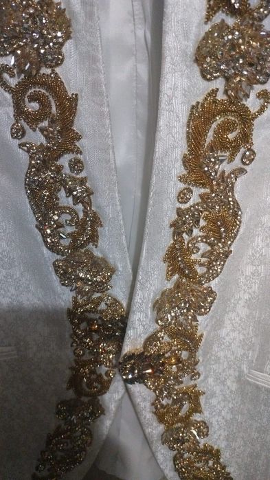 Set Lux Filip Cezar Sacou Brodat + Vestă – Stare Impecabilă (Bespoke)