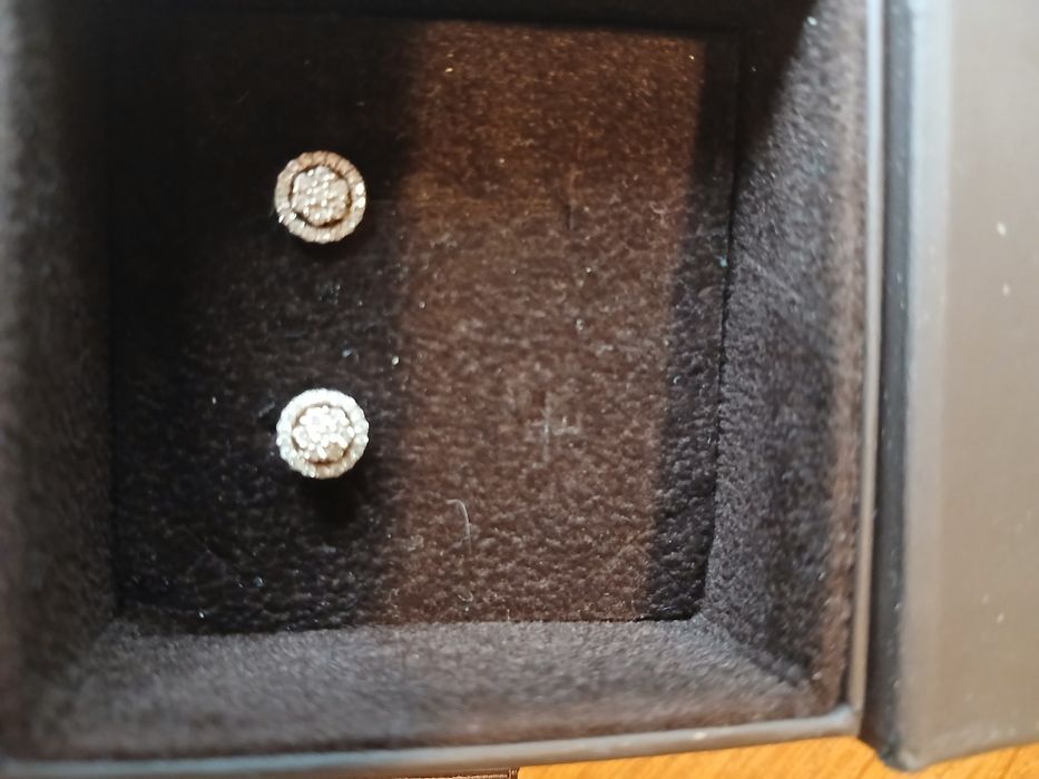 TEILOR - Cercei din aur galben cu diamante de 0.28ct.