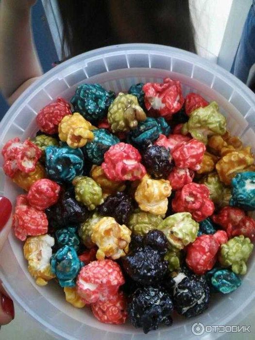 карамель для попкорна цветная и коричневая