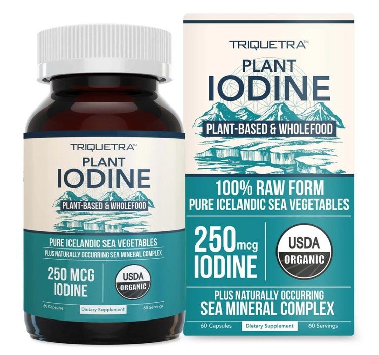 Plant Iodine,yod,sea mineral complex,250 mcg,Sifatli kuchli yod,60 kap