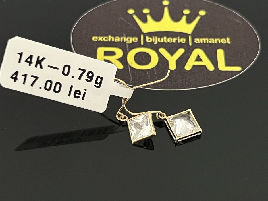 Bijuteria Royal CB : Cercei dama aur 14K   0,79 grame