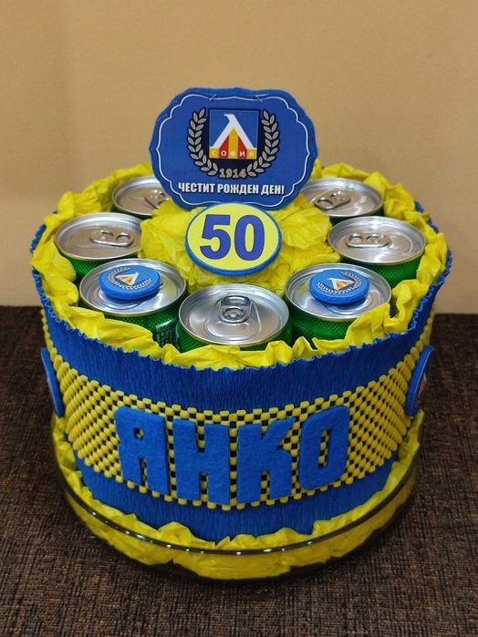 Торта от бирички ФК Левски