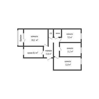 Продам 4 комнатную квартиру