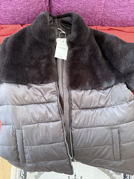geaca cu blana artificiala noua